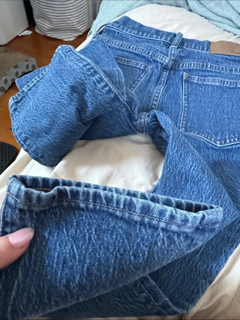 Madewell The Perfect Vintage Jean Straight Fit Blue Denim Jeans 25P